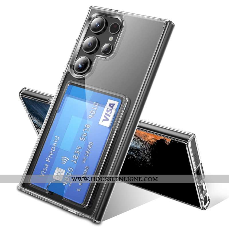 Coque Samsung Galaxy S25 Ultra 5G Transparent avec Porte-Cartes