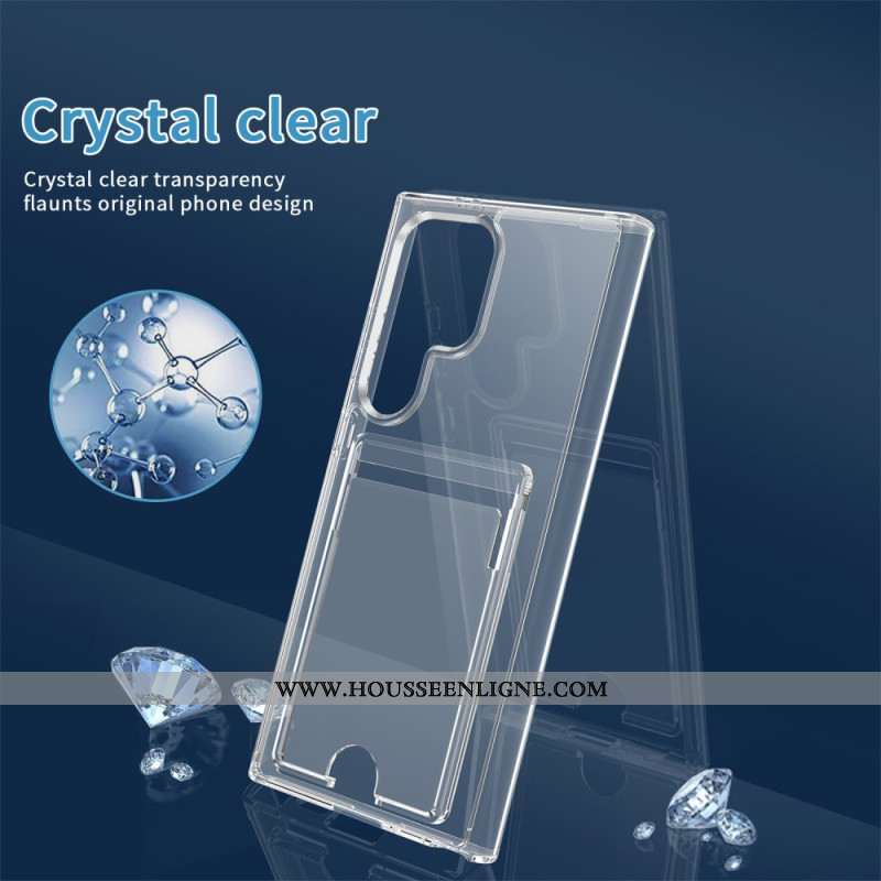 Coque Samsung Galaxy S25 Ultra 5G Transparent avec Porte-Cartes