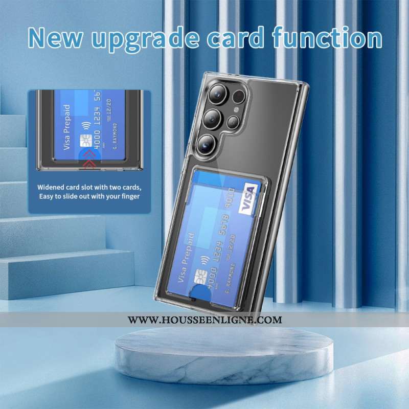 Coque Samsung Galaxy S25 Ultra 5G Transparent avec Porte-Cartes