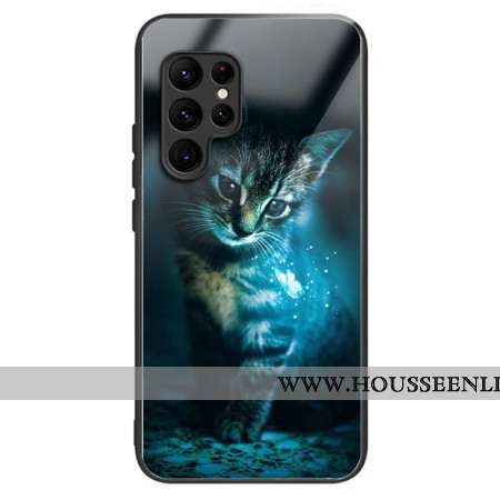 Coque Samsung Galaxy S25 Ultra 5G Verre Trempé Chat