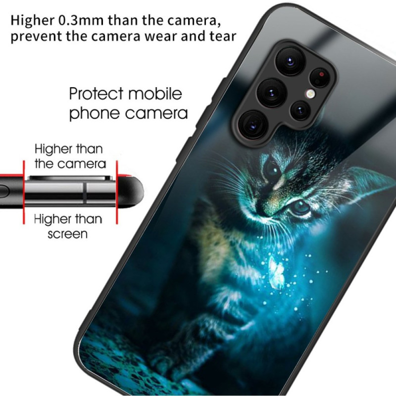 Coque Samsung Galaxy S25 Ultra 5G Verre Trempé Chat