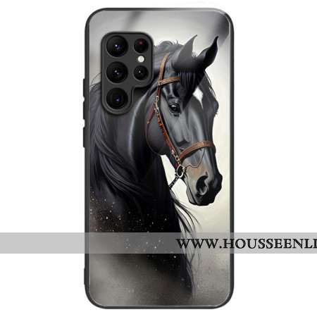 Coque Samsung Galaxy S25 Ultra 5G Verre Trempé Cheval Gris