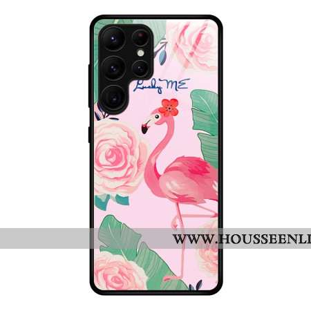 Coque Samsung Galaxy S25 Ultra 5G Verre Trempé Flamant Rose