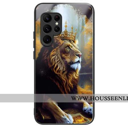 Coque Samsung Galaxy S25 Ultra 5G Verre Trempé Lion Doré