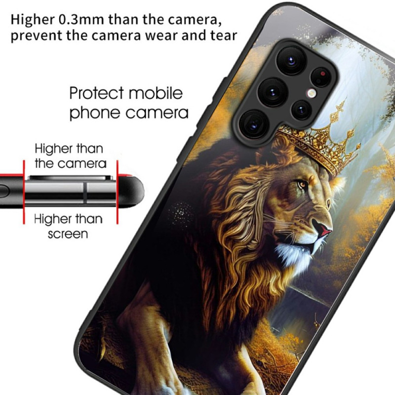 Coque Samsung Galaxy S25 Ultra 5G Verre Trempé Lion Doré