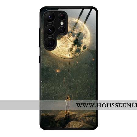 Coque Samsung Galaxy S25 Ultra 5G Verre Trempé Motif Lunaire