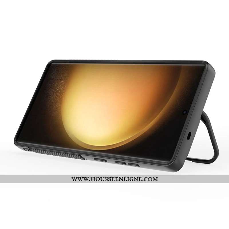 Coque Samsung Galaxy S25 Ultra Compatible MagSafe Design Ondulé avec Support