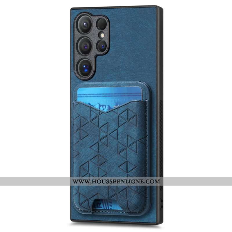 Coque Samsung Galaxy S25 Ultra Motif Imprimé Porte-Cartes et Support