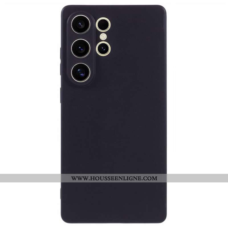 Coque Samsung Galaxy S25 Ultra Silicone Mat avec Protection Écran en Verre Trempé