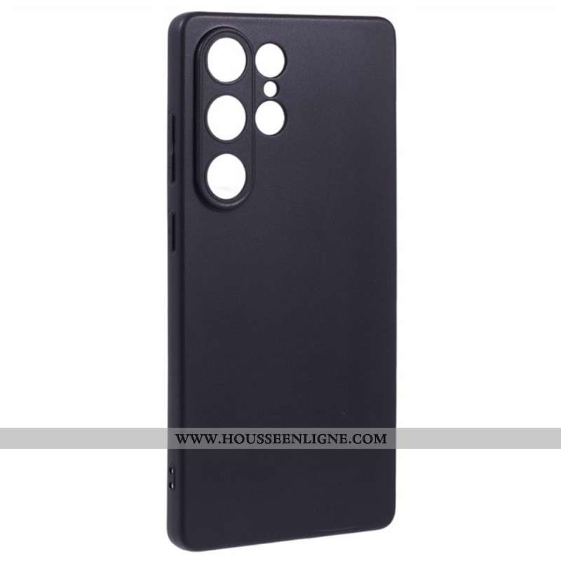 Coque Samsung Galaxy S25 Ultra Silicone Mat avec Protection Écran en Verre Trempé