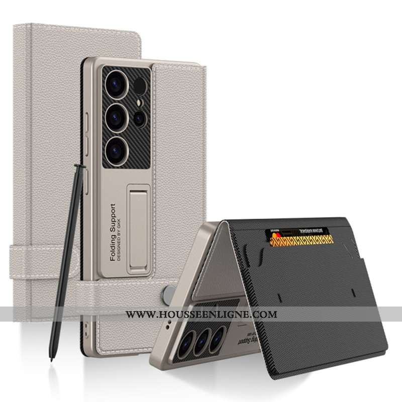 Coque Samsung Galaxy S25 Ultra avec Porte-Cartes et Support GKK