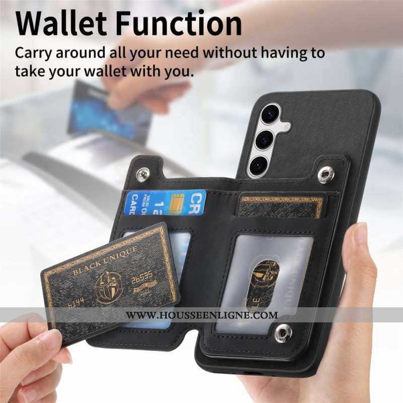 Coque Samsung Galaxy S25 avec Porte-Cartes Magnétique Détachable