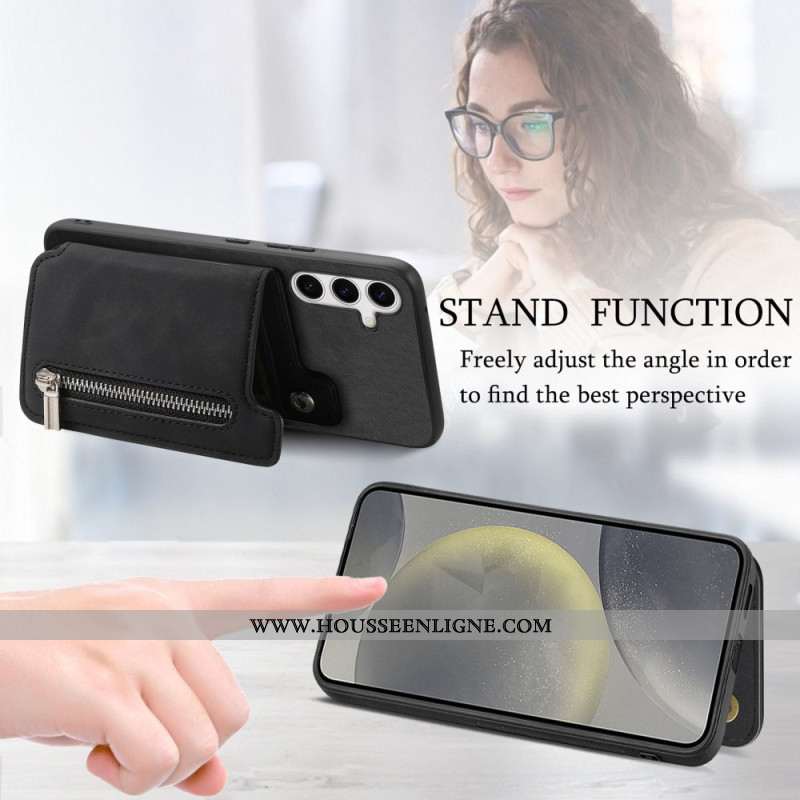 Coque Samsung Galaxy S25 avec Porte-Cartes Magnétique Détachable