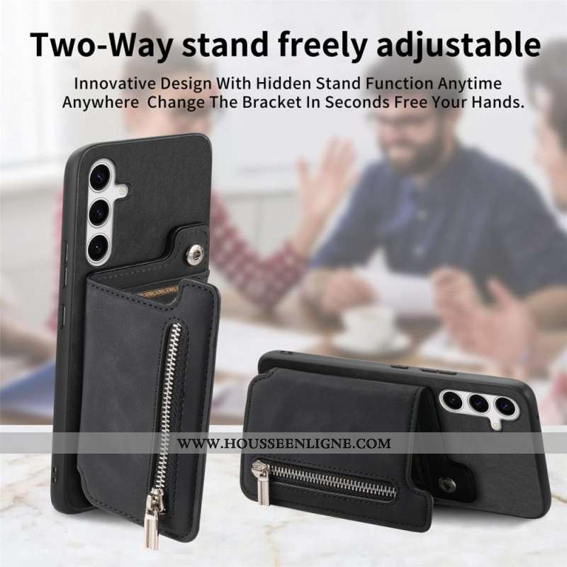 Coque Samsung Galaxy S25 avec Porte-Cartes Magnétique Détachable