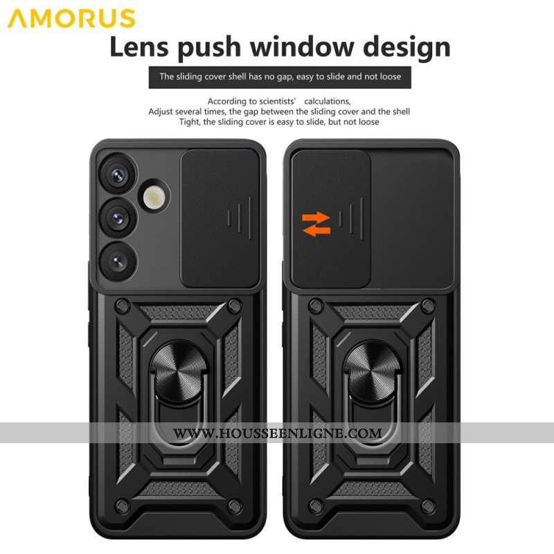 Coque Samsung Galaxy S26 Béquille et Protection Caméra Coulissante