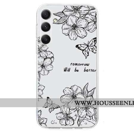 Coque Samsung Galaxy S26 Florale Noire