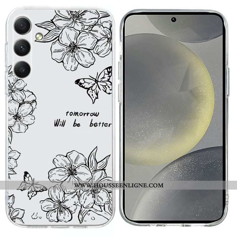 Coque Samsung Galaxy S26 Florale Noire