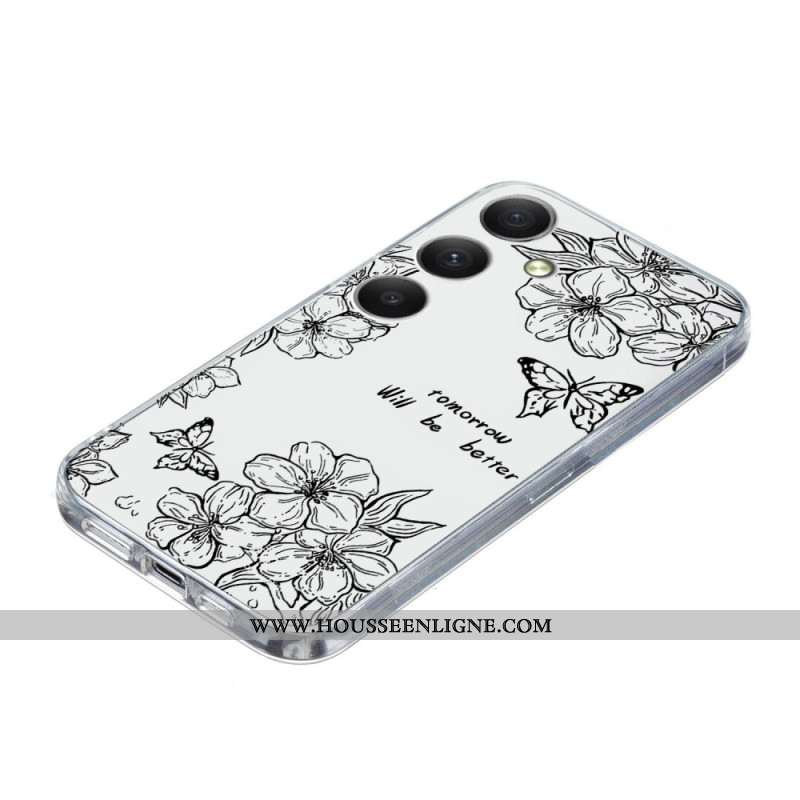 Coque Samsung Galaxy S26 Florale Noire