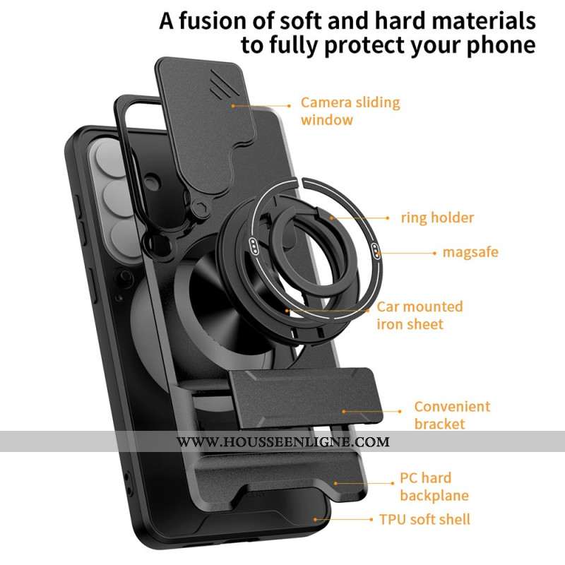 Coque Samsung Galaxy S26 Magnétique Anneau-Support Pliable et Protection Caméra