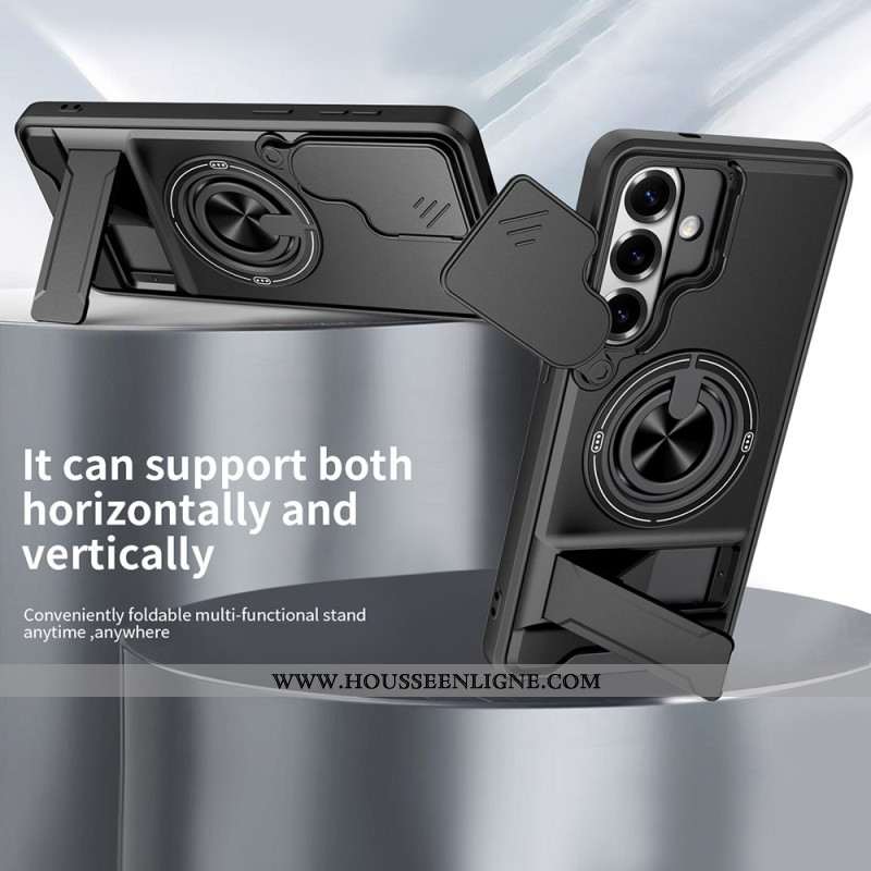 Coque Samsung Galaxy S26 Magnétique Anneau-Support Pliable et Protection Caméra