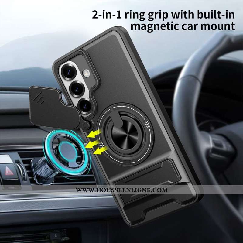 Coque Samsung Galaxy S26 Magnétique Anneau-Support Pliable et Protection Caméra