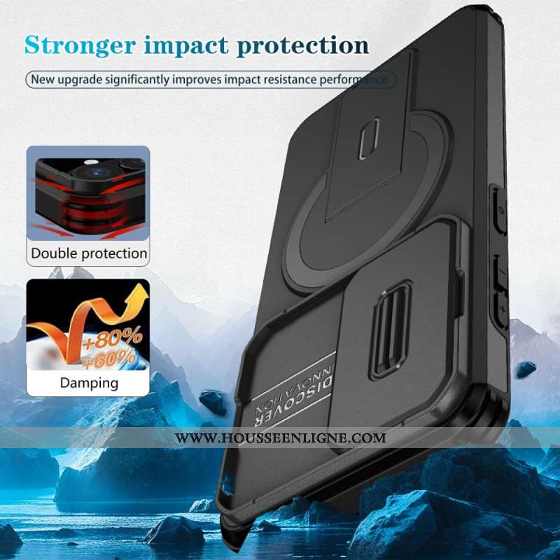 Coque Samsung Galaxy S26 Magnétique Béquille et Cache Caméra Coulissant