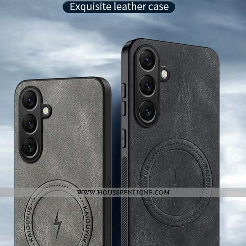 Coque Samsung Galaxy S26 Magnétique Effet Cuir
