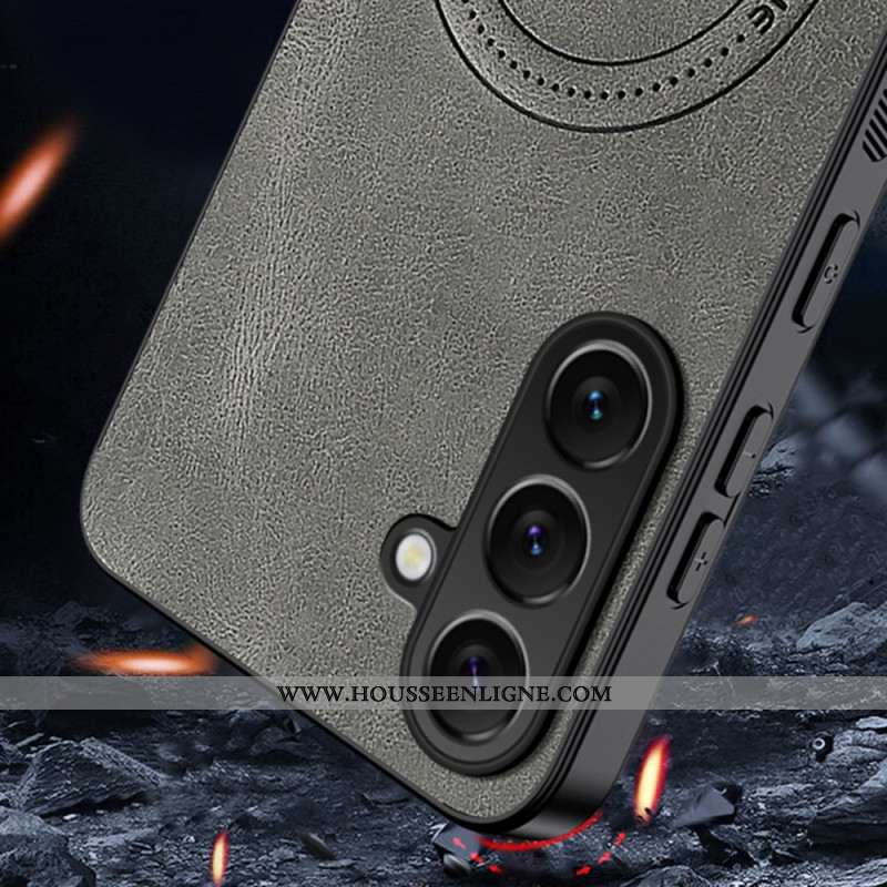 Coque Samsung Galaxy S26 Magnétique Effet Cuir