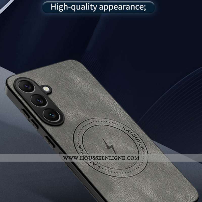 Coque Samsung Galaxy S26 Magnétique Effet Cuir