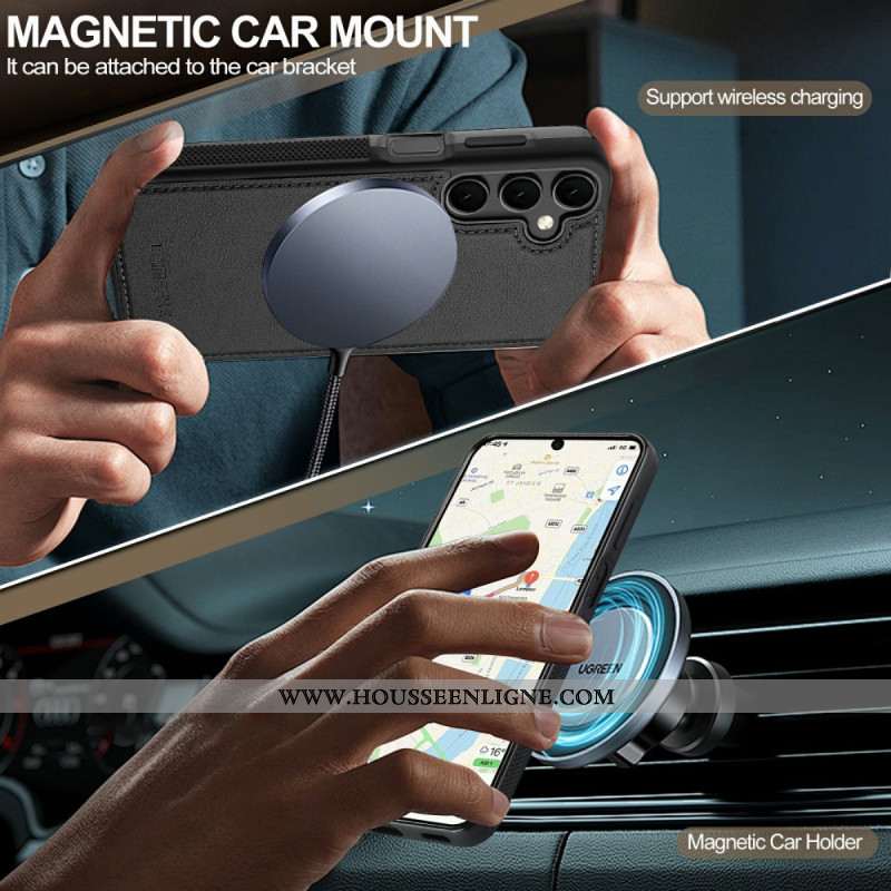 Coque Samsung Galaxy S26 Magnétique Effet Cuir LC.IMEEKE