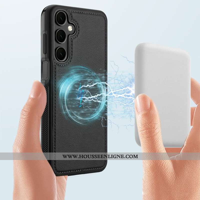 Coque Samsung Galaxy S26 Magnétique Effet Cuir LC.IMEEKE