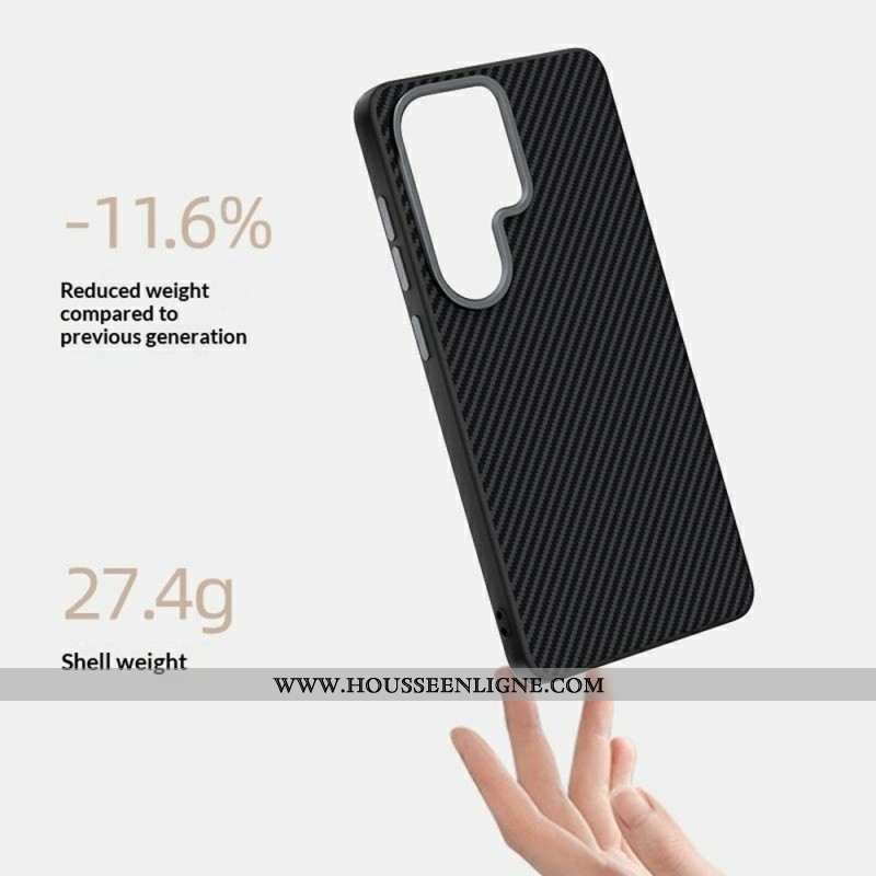 Coque Samsung Galaxy S26 Magnétique Texture Fibre de Carbone ABEEL