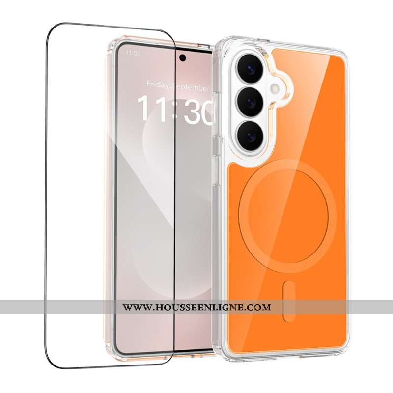 Coque Samsung Galaxy S26 Magnétique avec Verre Trempé Anti-Choc