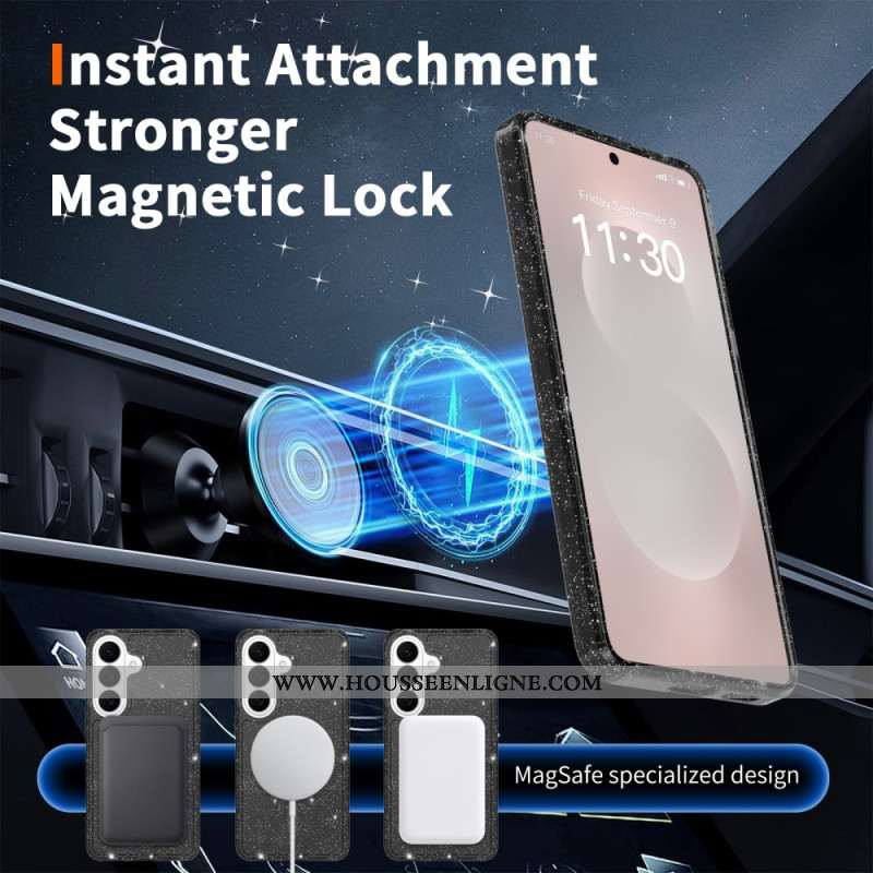 Coque Samsung Galaxy S26 Magnétique à Paillette