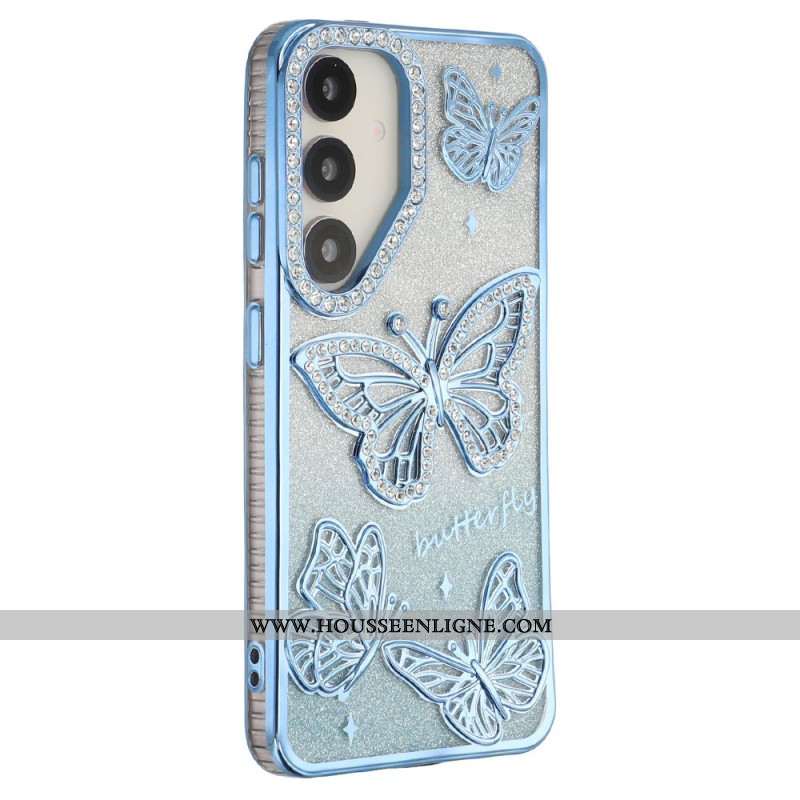 Coque Samsung Galaxy S26 Papillons 3D et Strass