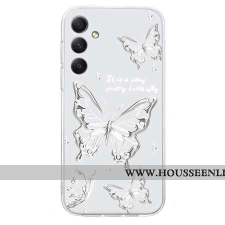 Coque Samsung Galaxy S26 Papillons Blancs