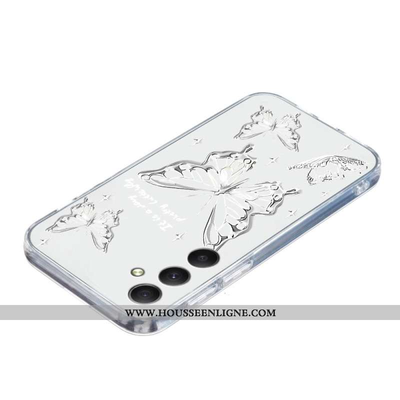 Coque Samsung Galaxy S26 Papillons Blancs