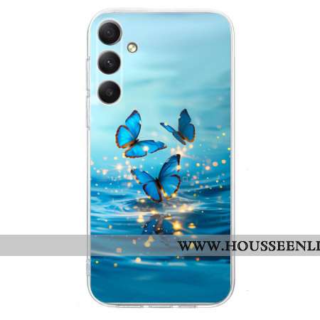 Coque Samsung Galaxy S26 Papillons Bleus