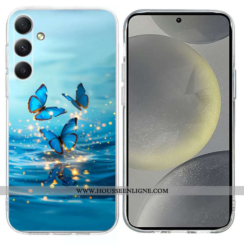 Coque Samsung Galaxy S26 Papillons Bleus