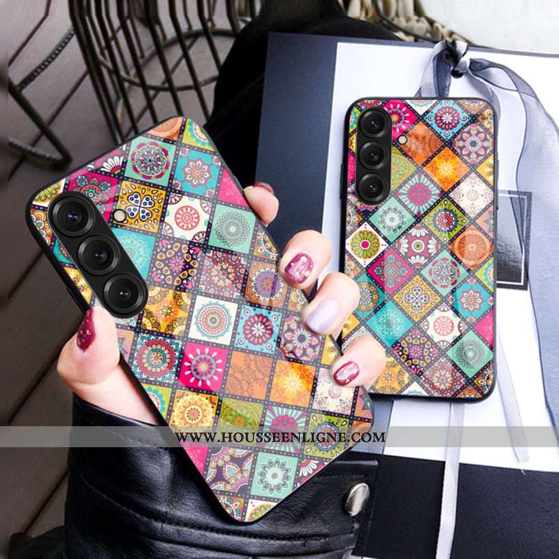 Coque Samsung Galaxy S26 Plus Anneau-Support et Lanière Patchwork