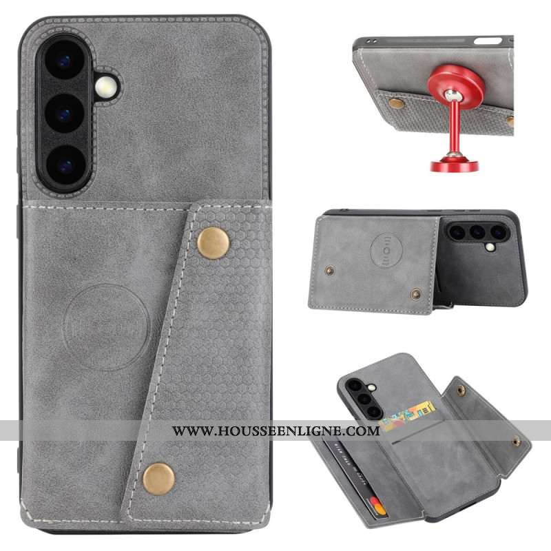 Coque Samsung Galaxy S26 Plus Effet Cuir Porte-Cartes