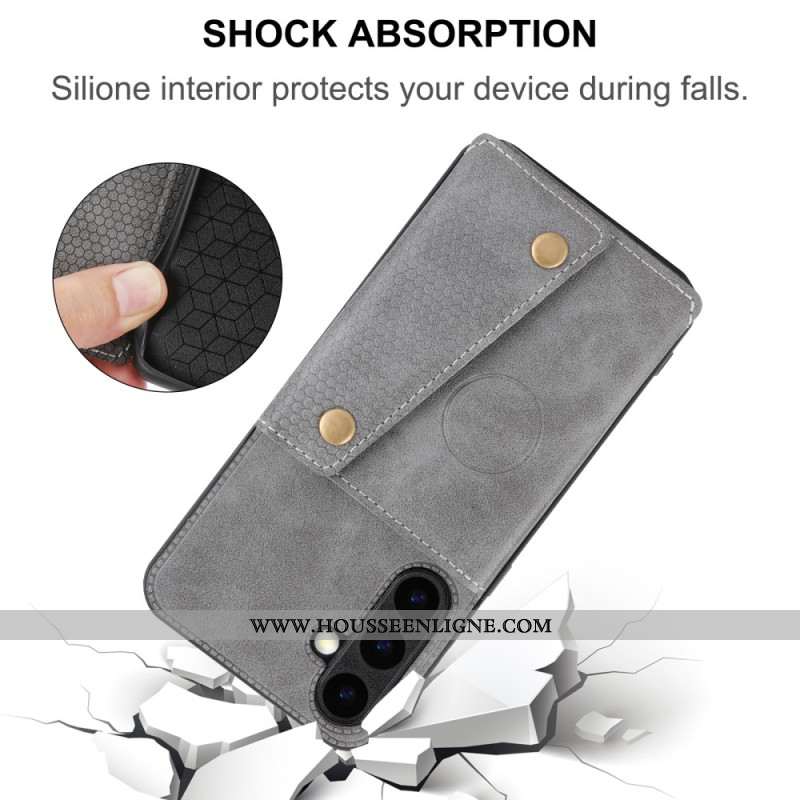 Coque Samsung Galaxy S26 Plus Effet Cuir Porte-Cartes