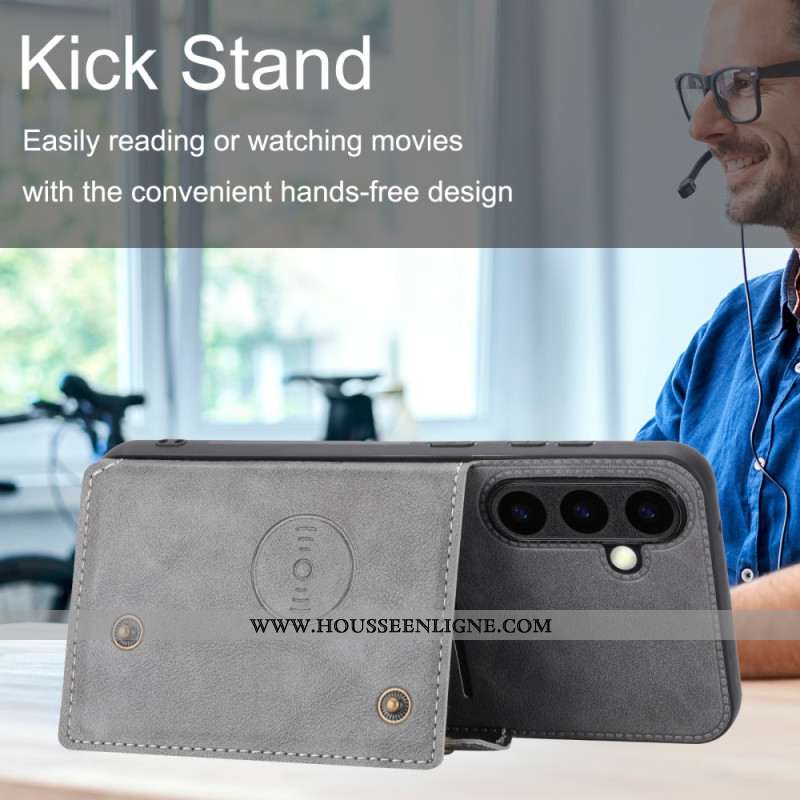 Coque Samsung Galaxy S26 Plus Effet Cuir Porte-Cartes