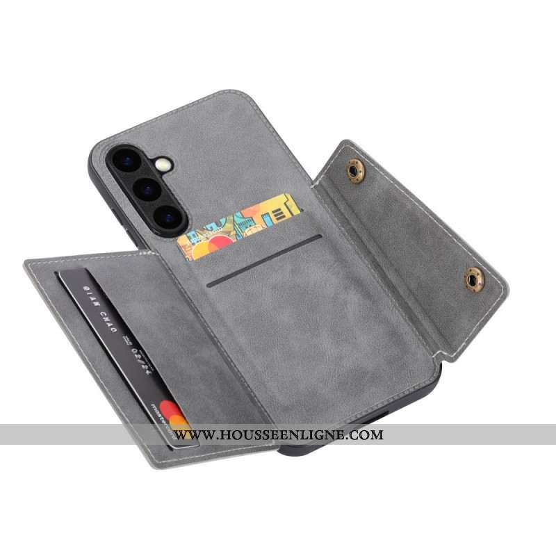 Coque Samsung Galaxy S26 Plus Effet Cuir Porte-Cartes