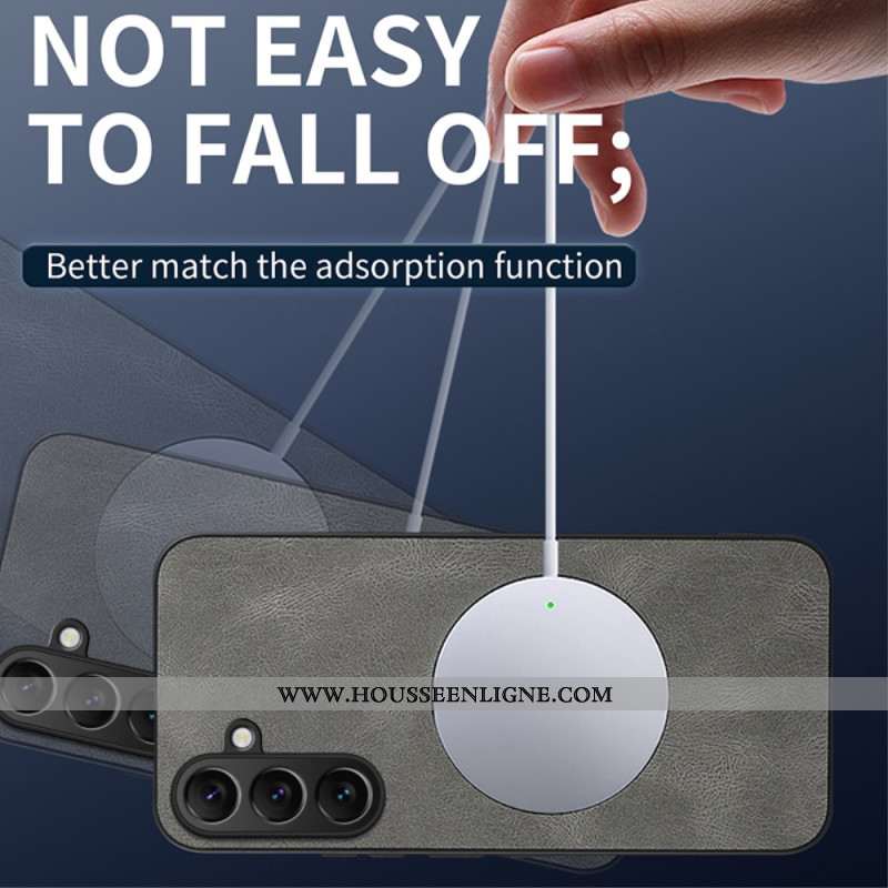 Coque Samsung Galaxy S26 Plus Magnétique Effet Cuir