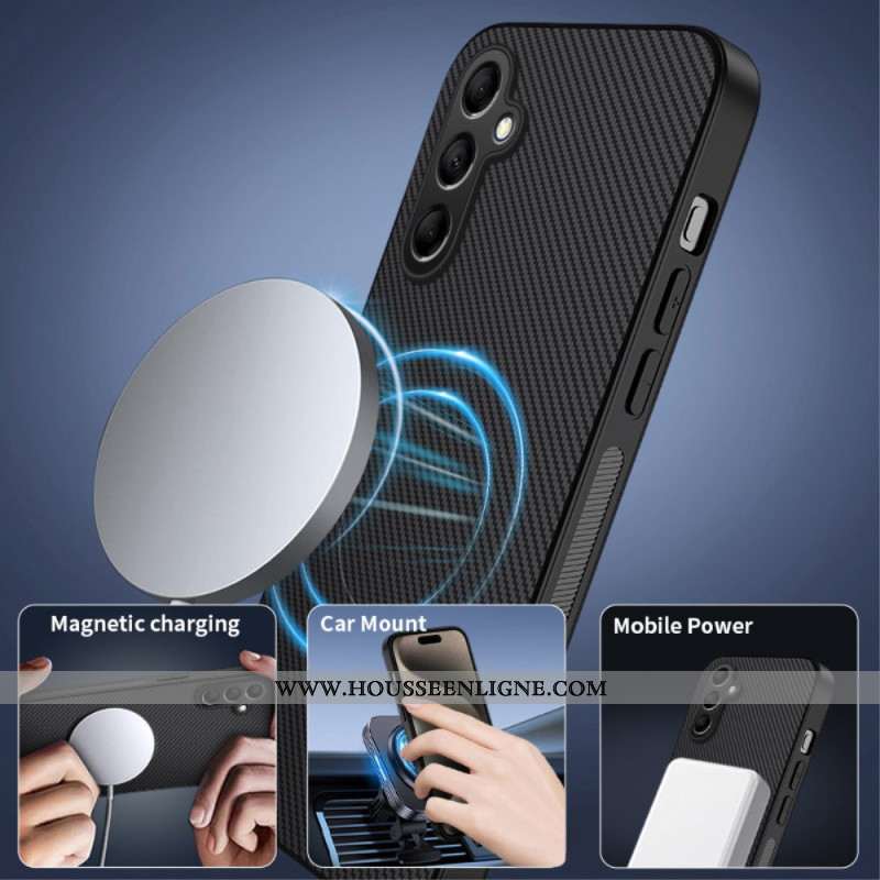 Coque Samsung Galaxy S26 Plus Magnétique Texture Fibre de Carbone