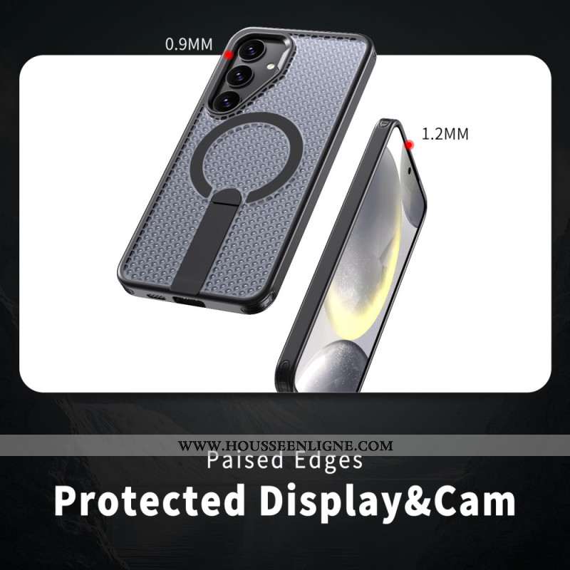 Coque Samsung Galaxy S26 Plus Magnétique Texture Grille