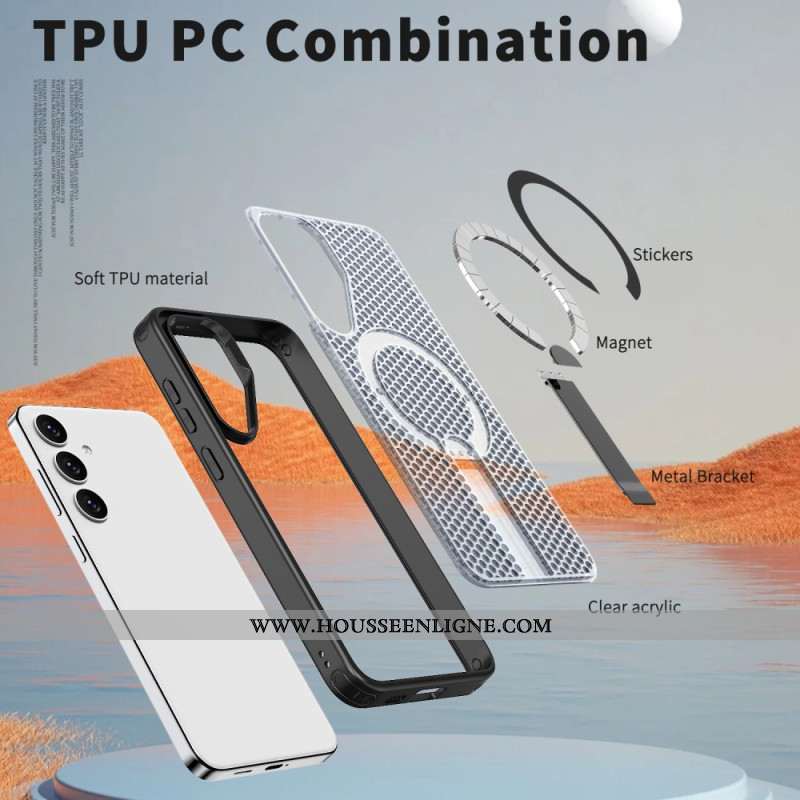 Coque Samsung Galaxy S26 Plus Magnétique Texture Grille