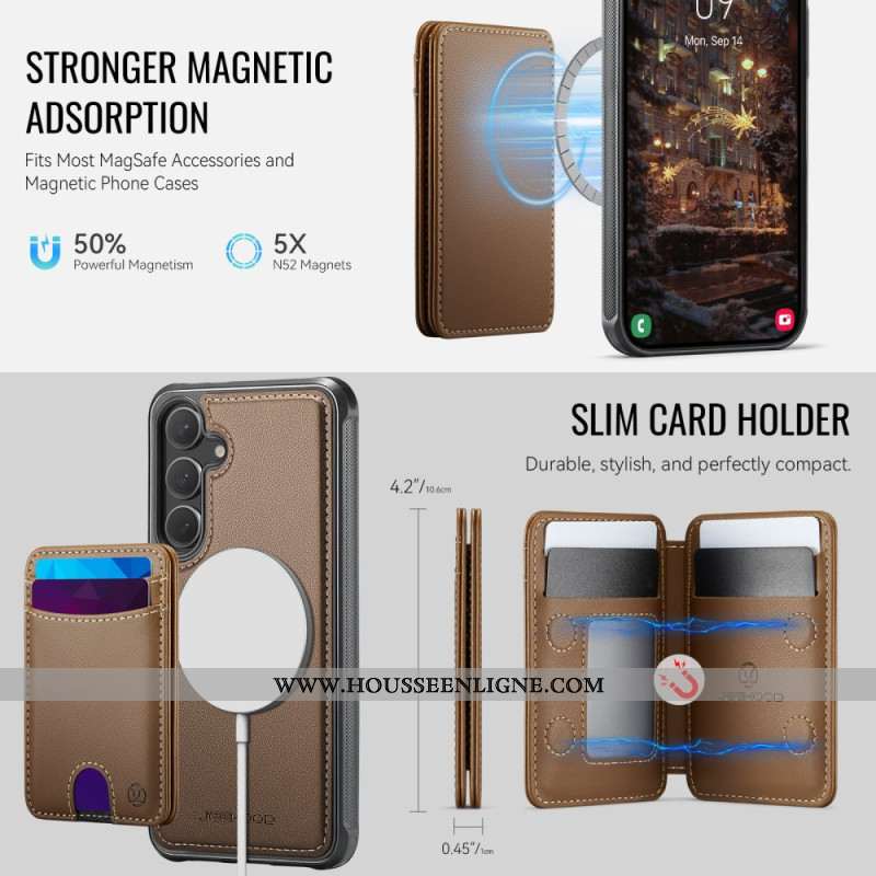 Coque Samsung Galaxy S26 Plus Porte-Cartes Détachable JEEHOOD