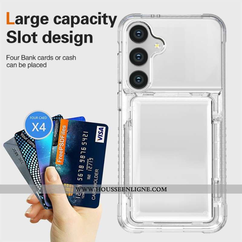 Coque Samsung Galaxy S26 Plus Transparente Porte-Cartes et Support